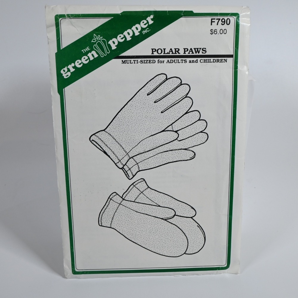 The Green Pepper Polar Paws Sewing Pattern Unisex Multi-Size F790 Uncut Folded